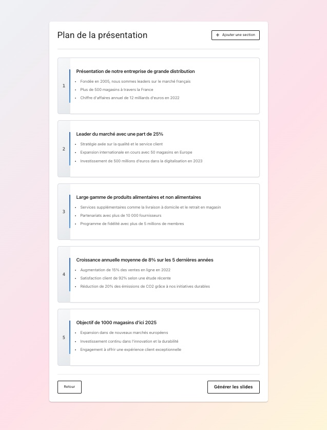 Plan structuré généré automatiquement